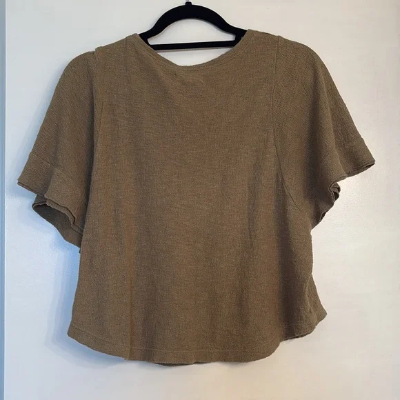 Madewell Texture & Thread Flutter-Sleeve Top - Picture 7 of 10